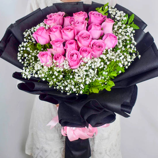Pink rose bouquet online flower delivery