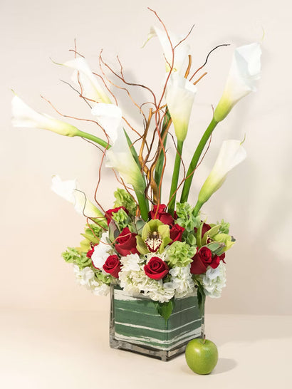 Roses and callas flower online delivery
